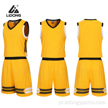 Jersey de basquete exclusivo Design de uniforme de basquete atacado